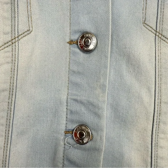 Nine West light wash denim jean jacket XL - Picture 5 of 8